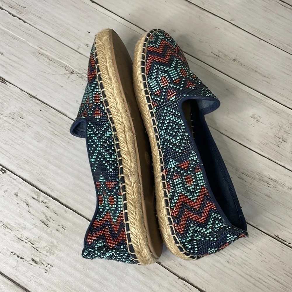 DV Dolce Vita Ottie Navy Woven Espadrilles